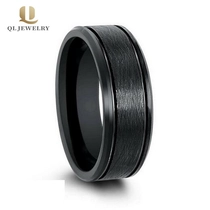 porcelana Hotsale 8mm Wire Black Black Ring Men  's Band Band Band China Fabricante fabricante