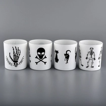 China Matte White Glass Candle Jar With Custom Logo Printing manufacturer