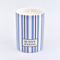 China Simple design ceramic candle jars custom logo manufacturer