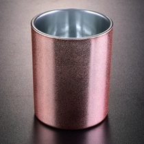 Kina Engros rosa guld metal effekt lysestage glas med galvanisering dekoration fabrikant