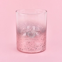 China Luxury high end glass candle holder 8oz home decoration pink manufacturer