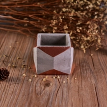 China Empty square cement candle jars wholesale manufacturer