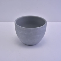 porcelana Candelero de cerámica de recipiente redondo gris fabricante