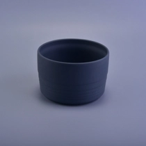 China 35 oz 1000ml Matte Grey Painted Ceramic Candle Vessel for wax manufacturer