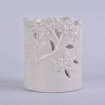 Kina Custom hvid blomst keramisk bryllup lysestage fabrikant