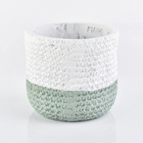 China Woven bag effect concrete 15oz candle jar home decoration manufacturer