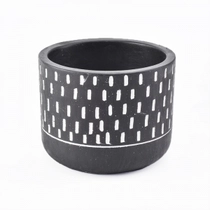 China 2019 New design natural stone  decorative 10oz concrete cement candle holder/jar manufacturer
