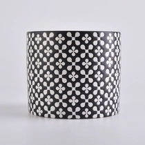 Cina Vaso di candela in ceramica in ceramica nera 510ml vuota vuota all\'ingrosso produttore