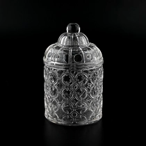China New design 10oz clear glass candle jar with lids supplier manufacturer