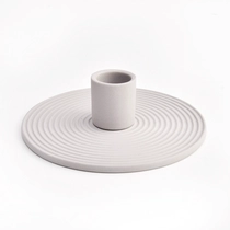 China New ceramic candle holder grey candle container wholesale manufacturer