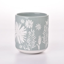 China New design daisy pattern porcelain candle holder wholesale manufacturer