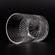 China Customized clear glass candle vessels scented candle jars manufacturer