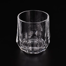 China Hot sale empty glass candle holder gorgeous design clear jars manufacturer