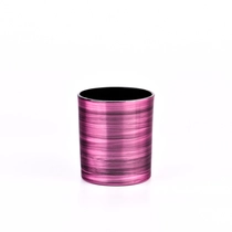 China Hot sale 8oz glass candle vessels rose color effecting wholesale manufacturer