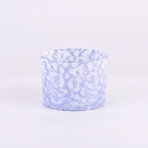 China 510ml wide mouth rockiness effect on glass candle holder for supplier manufacturer