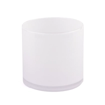 China Wholesale white glass candle jars for candle making manufacturer