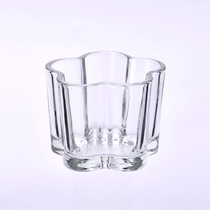 China Luxury Flower Shape Glass Vessel Scented Candle Holder manufacturer