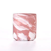 China Elegant Matte Color Ceramic Vessel Candle Jar for Candle Making manufacturer