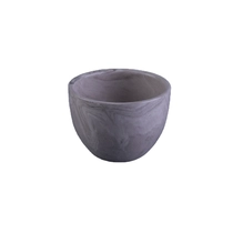 China Wholesales Round grey tea light candle ceramic holder manufacturer