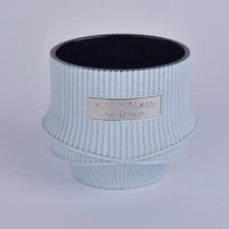 China 10oz 12oz 14oz Sunny grey matte luxury glass candle holder manufacturer