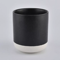 China black round ceramic vessels for candle makers manufacturer