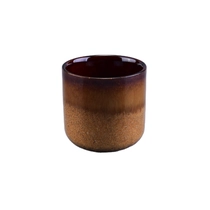 China Empty round amber ceramic Candle Jar candle holder home decor in bulk manufacturer