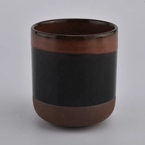 China empty ceramic candle jar with lid empty ceramic container for candles manufacturer