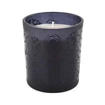 China black matte glass vessels for candles candle jars frosted candle manufacturer