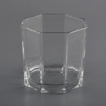 China Special polygon glass candle holder in bulk manufacturer