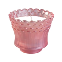 China Suppliers colored new design fancy 6 oz 8oz glass candle jar manufacturer