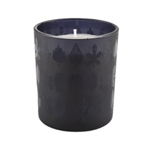 China Sunny black frost glass candle holders for candle making 10oz 20oz manufacturer
