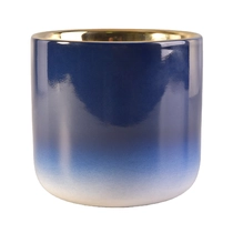 China Wholesales electroplated inside decorative cylinder ceramic candle holder manufacturer