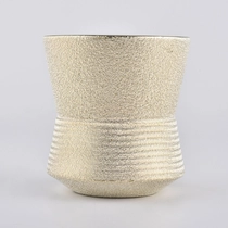 China Luxury Ceramic Candle Jars With Decal For Home Decoration manufacturer