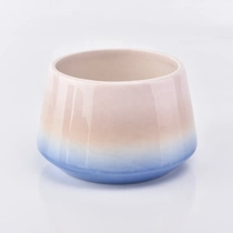 China Luxury candle container ceramic iridescent candle vessel in bulk manufacturer