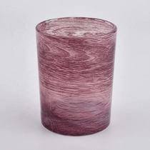 China elegant glass candle jars with ombre color manufacturer