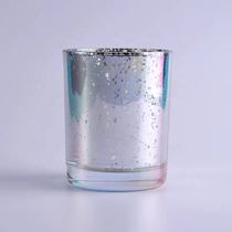 China Sunny cylinder silver mercury luxury glass candle jar wholesales manufacturer