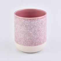 China Home decoration matte pink ceramic candle vessel 8oz 10oz manufacturer