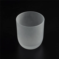 China Round Bottom Custom Frosted Glass Candle Jars manufacturer