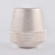 China 16oz Round glossy glazing ceramic candle jars wholesaler manufacturer
