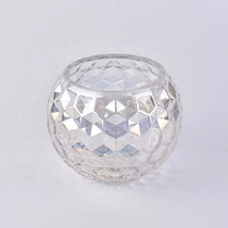 China Empty embossed candle container scented glass candles vessel home decoration manufacturer