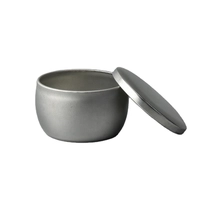 China Personalized silver round tealight scented metal candle jar with lid home decor factory manufacturer
