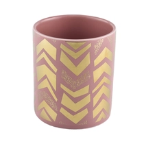 China Sunny glassware pink tealight ceramic candle jar holders manufacturer