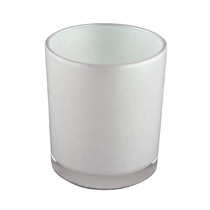 China ivory glass candle holder for wedding home decoration manufacturer