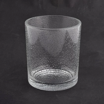 China 400ML Popular clear cylinder wholesale glass candle holder for home decoration manufacturer