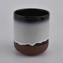 China 14oz cylinder ceramic christmas candle holder manufacturer