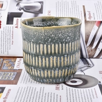 China Personalised empty ceramic candle jars for luxury candle making iridescent vessel home decoration manufacturer