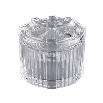 China bowknot decorated 150ml clear tealight holder small glass for candle manufacturer