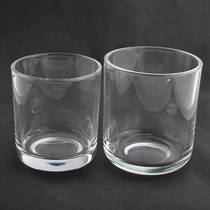 China 550ML Popular clear cylinder wholesale glass candle holder for home decoration manufacturer