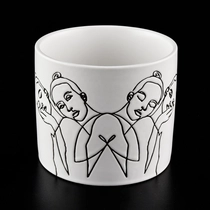 China White onyx ceramic Candle holders/candle jar manufacturer