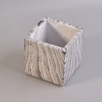 China Square mini cement candle holder water transfer printing jars home decorative manufacturer